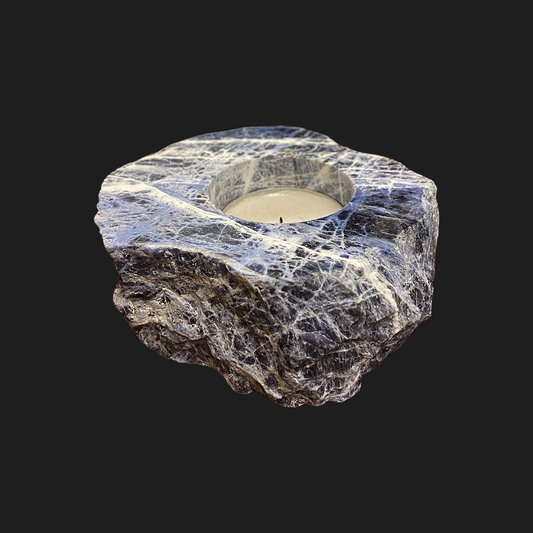 Sodalite Polished Candle Holder