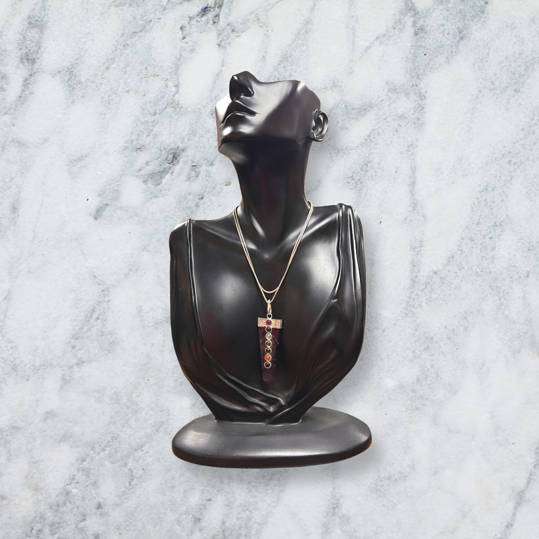 Amethyst Chakra Silver Plated Pendant