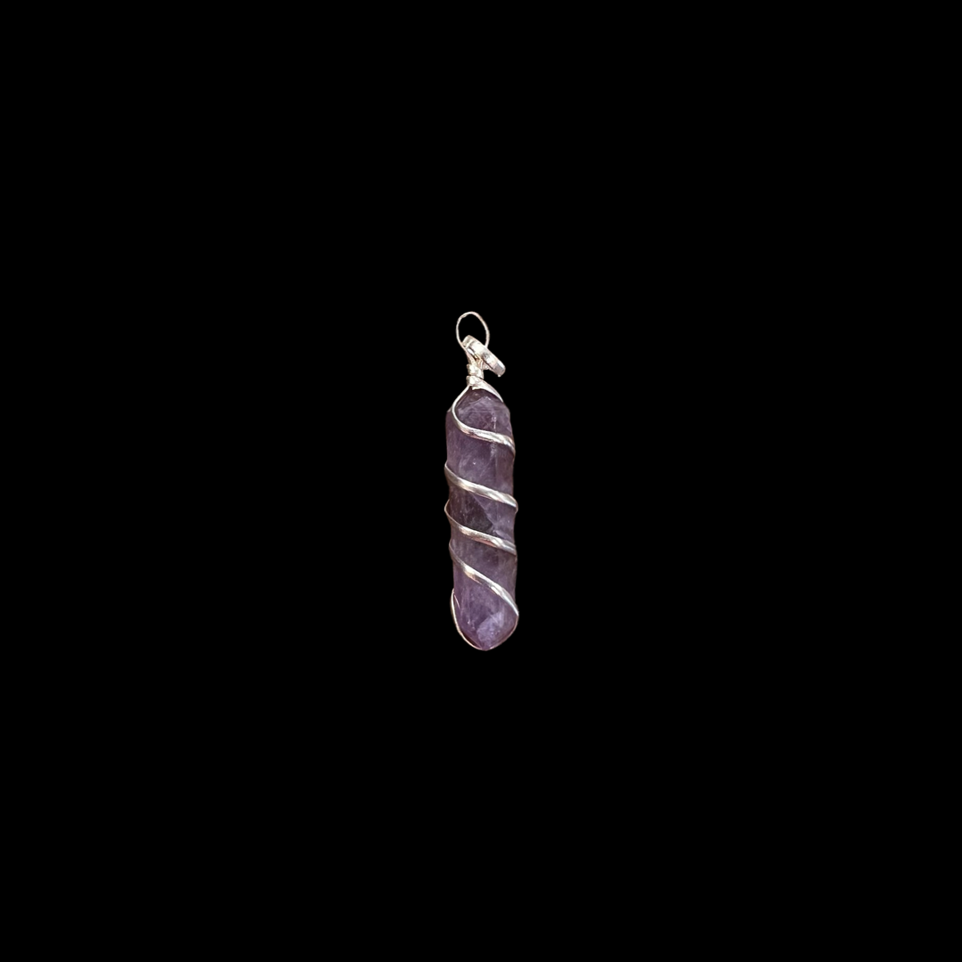 Amethyst Silver Plated Pendant