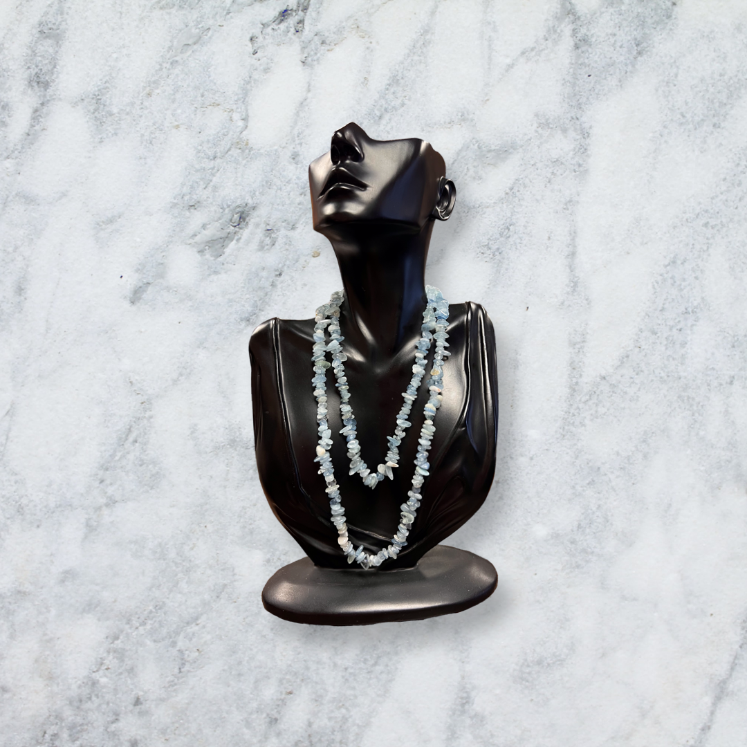 Aqua Marine Chip Bead Necklace
