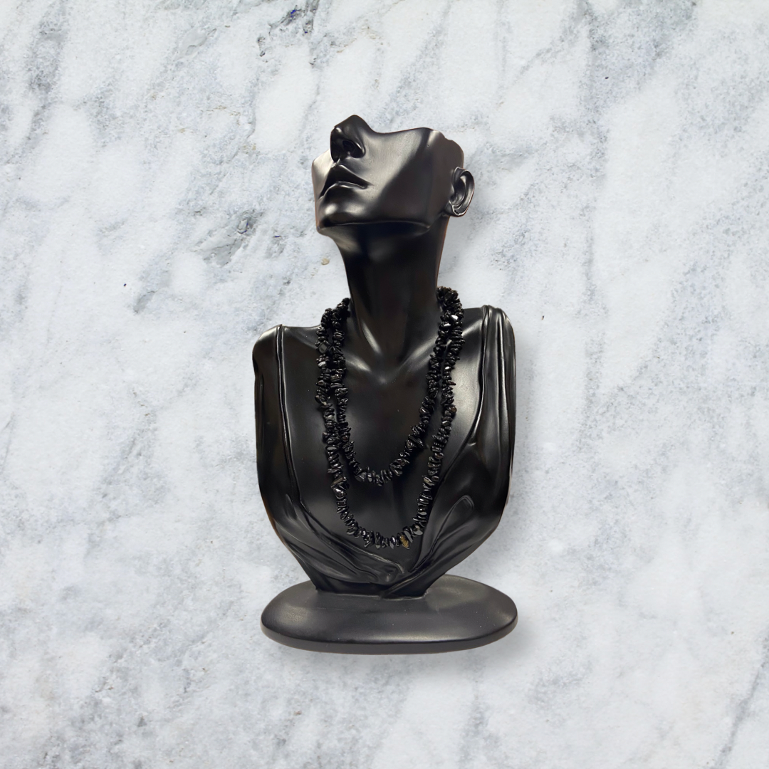 Black Tourmaline Chip Bead Necklace