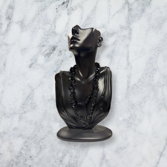 Black Tourmaline Chip Bead Necklace