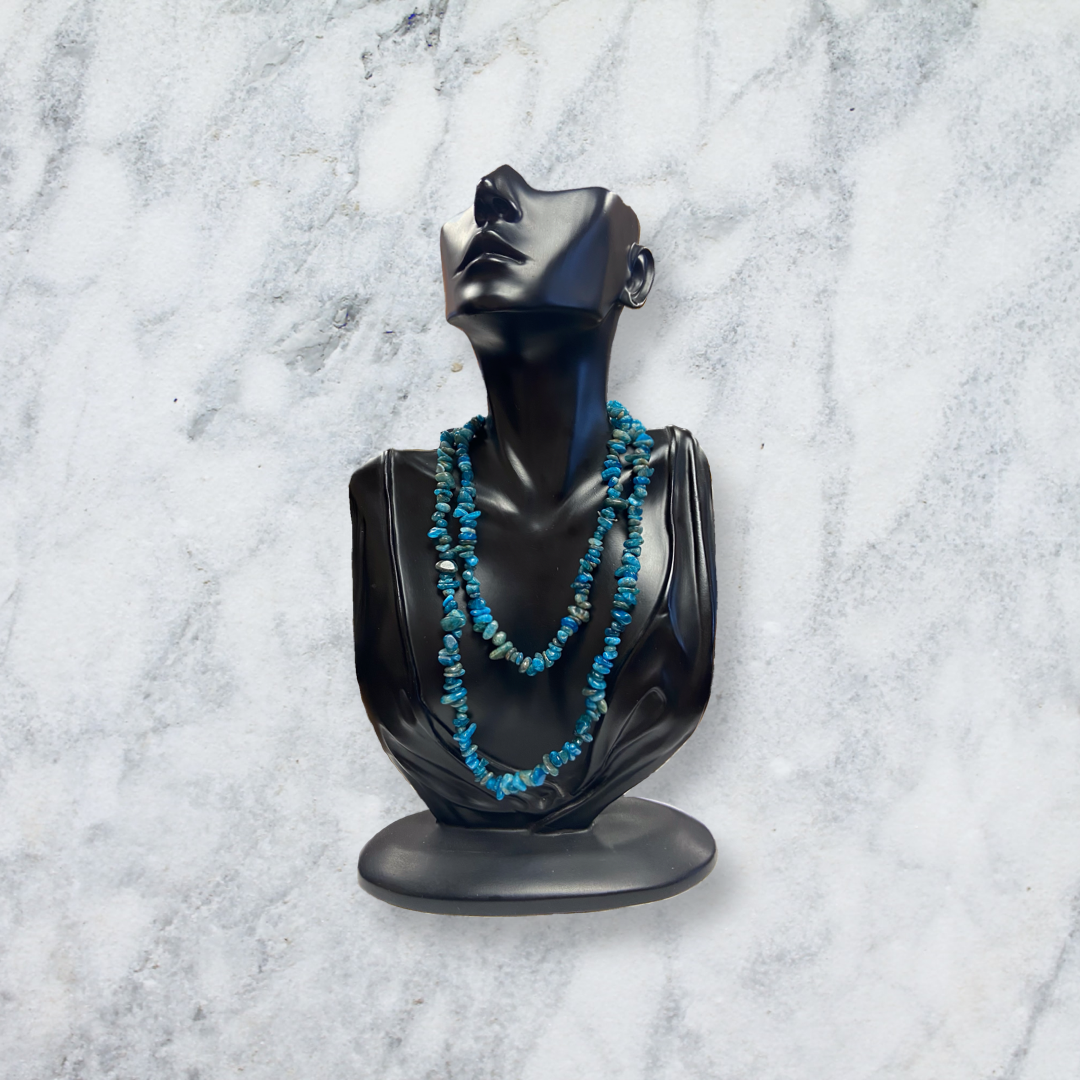 Blue Apatite Chip Bead Necklace
