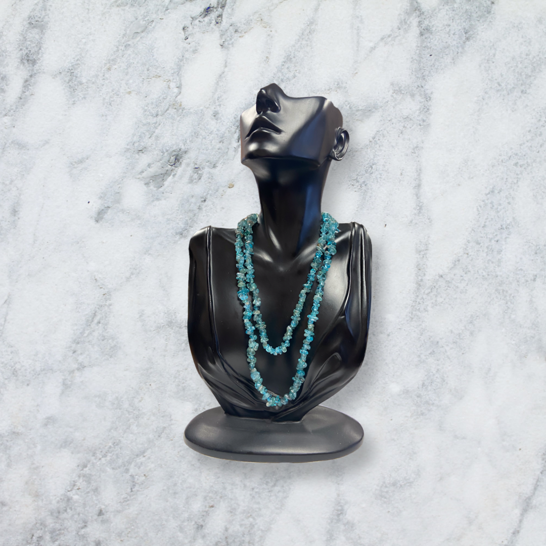 Blue Apatite Chip Bead Necklace