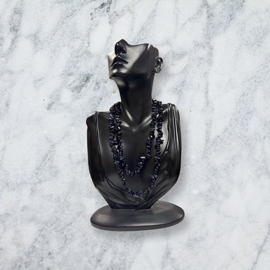 Blue Goldstone Chip Bead Necklace