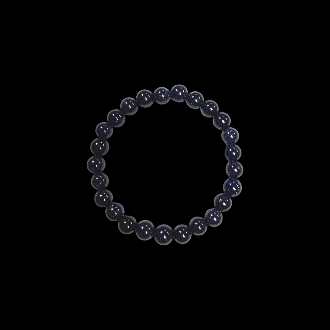 Blue Goldstone 8mm Round Bracelets