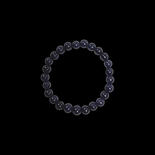 Blue Goldstone 8mm Round Bracelets