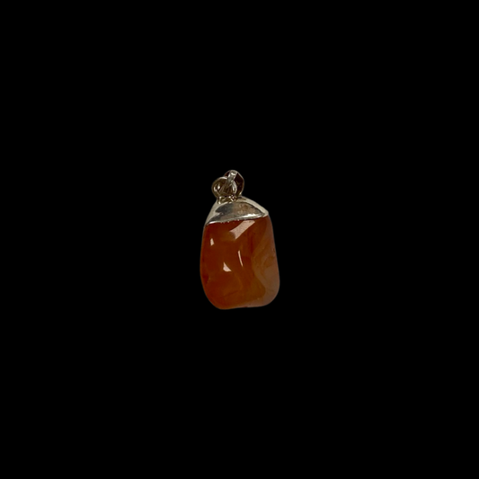 Carnelian Silver Plated Pendant
