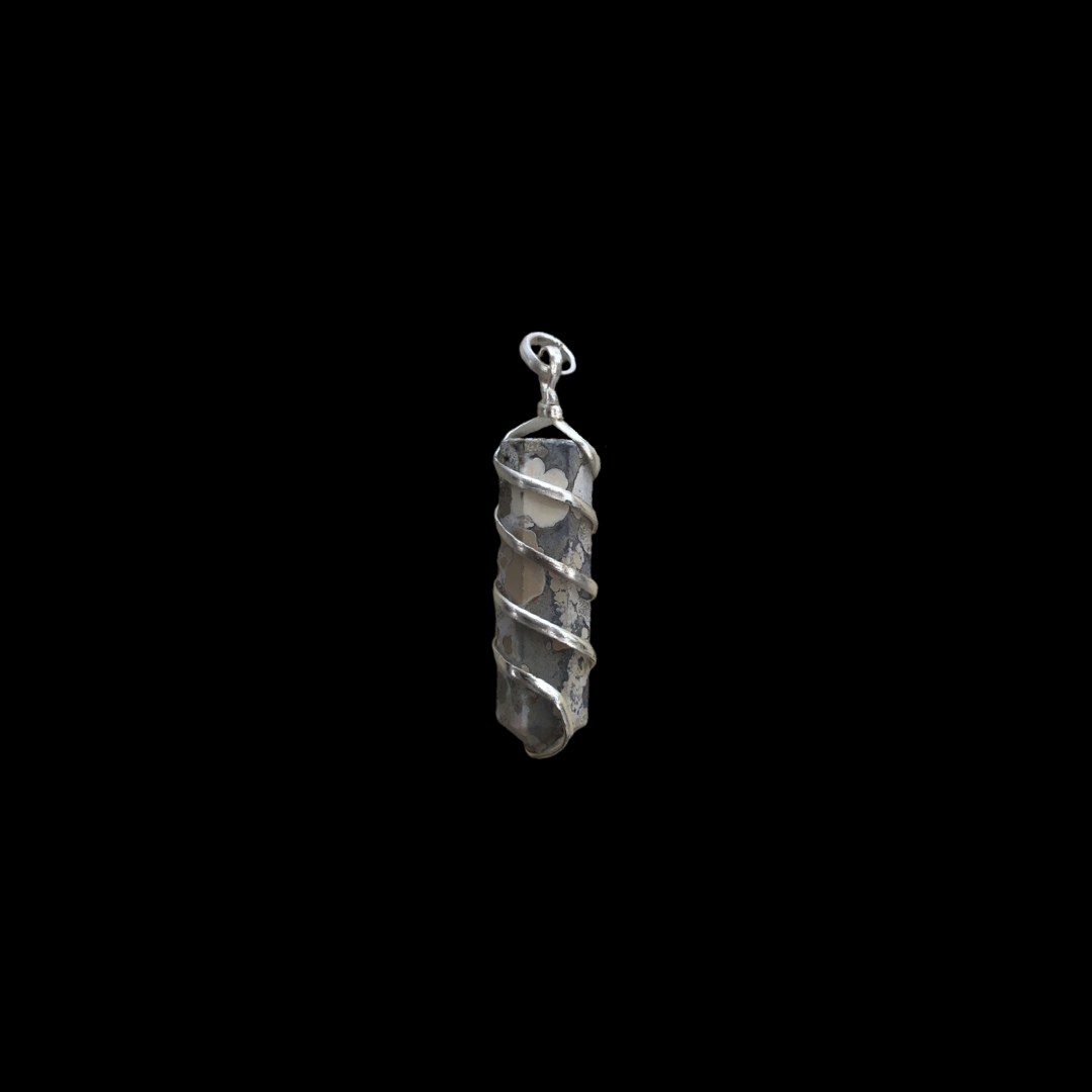 Cobra Jasper Silver Plated Pendant