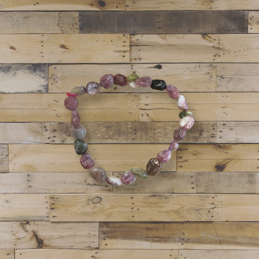 Mixed Colored Tourmaline Nugget Bracelets