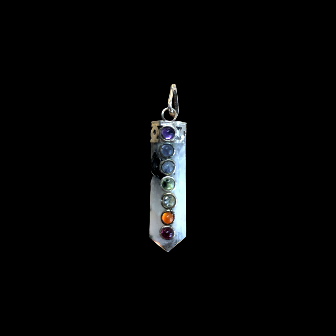 Rainbow Moonstone Chakra Pendant