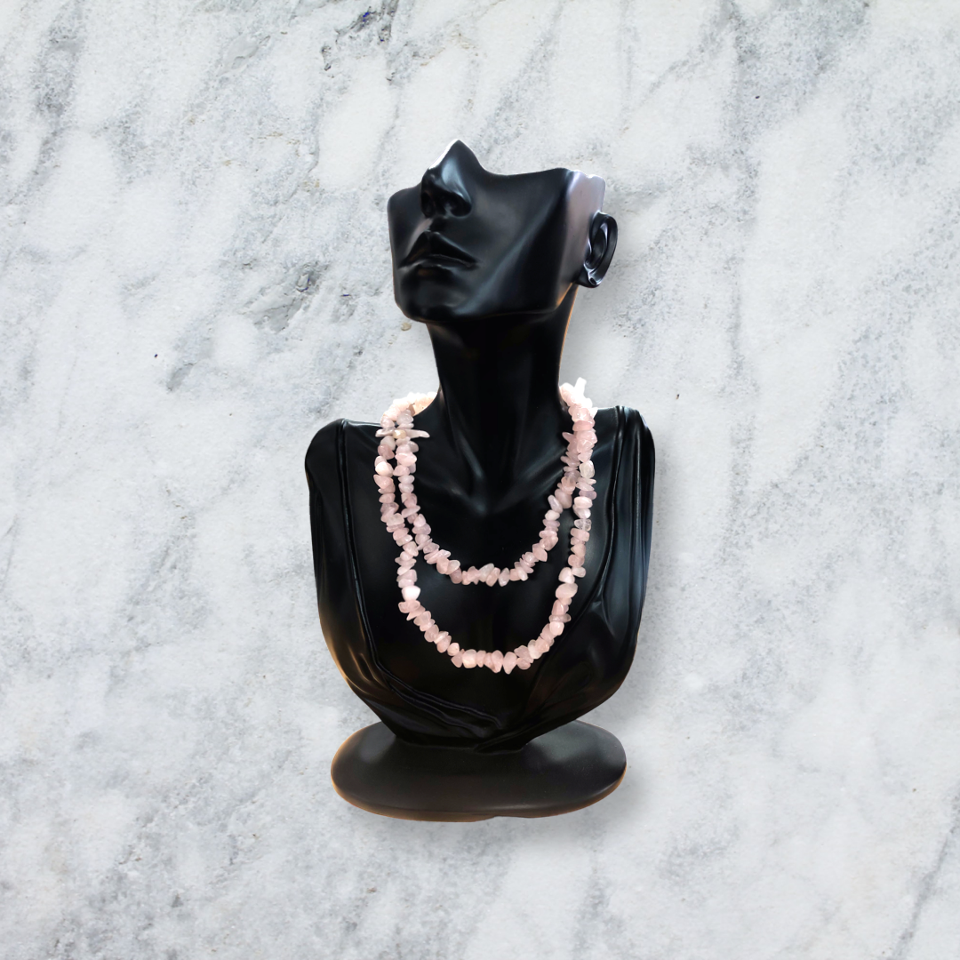 Rose Quartz Chip Bead Necklace