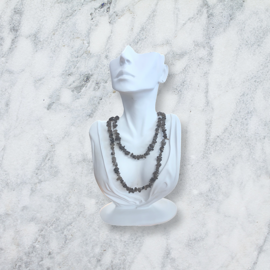 Smoky Quartz Chip Bead Necklace