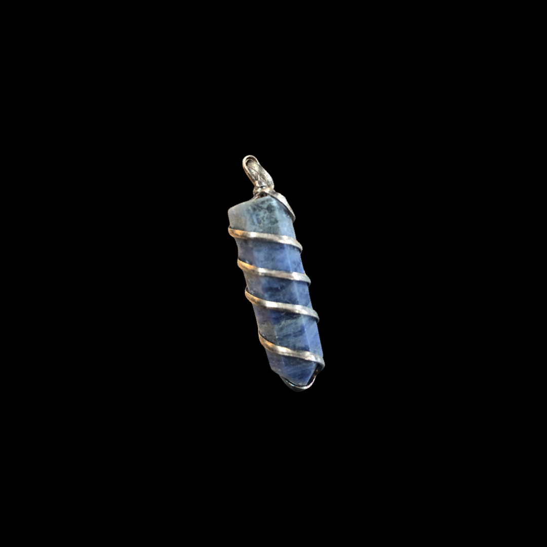 Sodalite Silver Plated Pendant