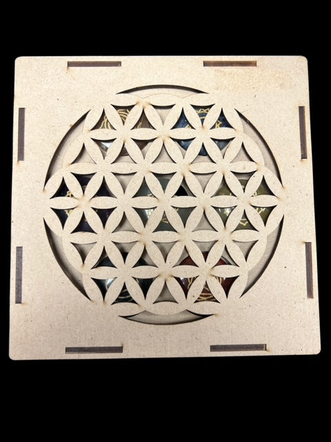 Chakra set with wood box