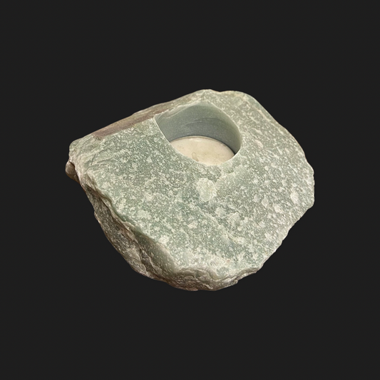 Green Aventurine Rough Candle Holder
