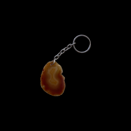 Agate Slice Keychain