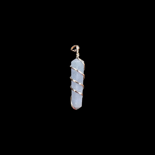 Angelite Silver Plated Pendant