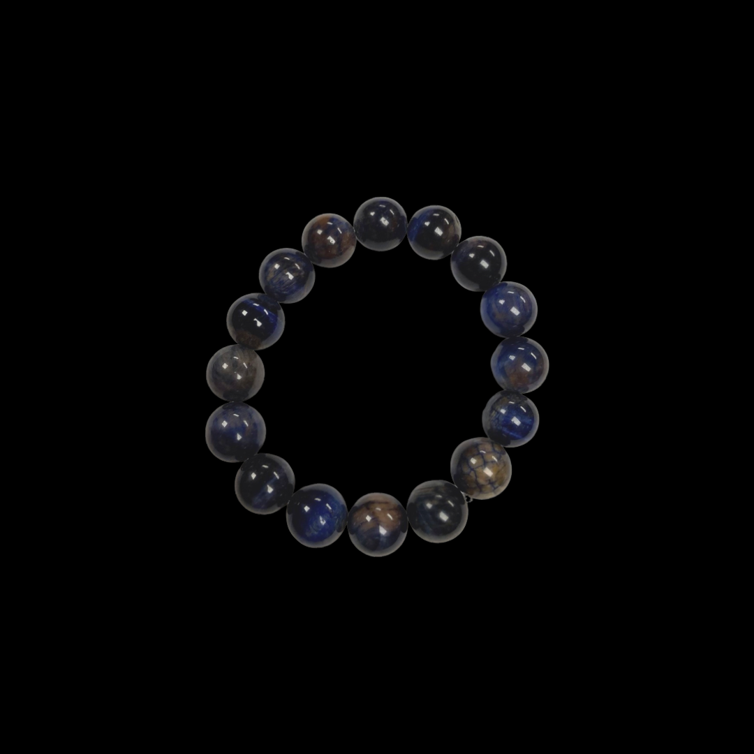 Blue Tiger’s Eye 8mm Round Bracelet