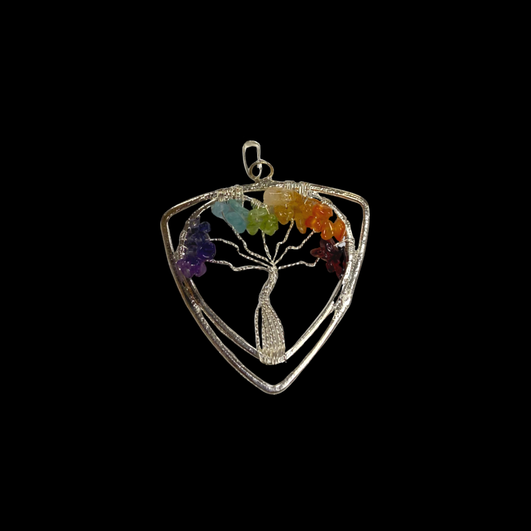 Chakra Tree Heart Pendant