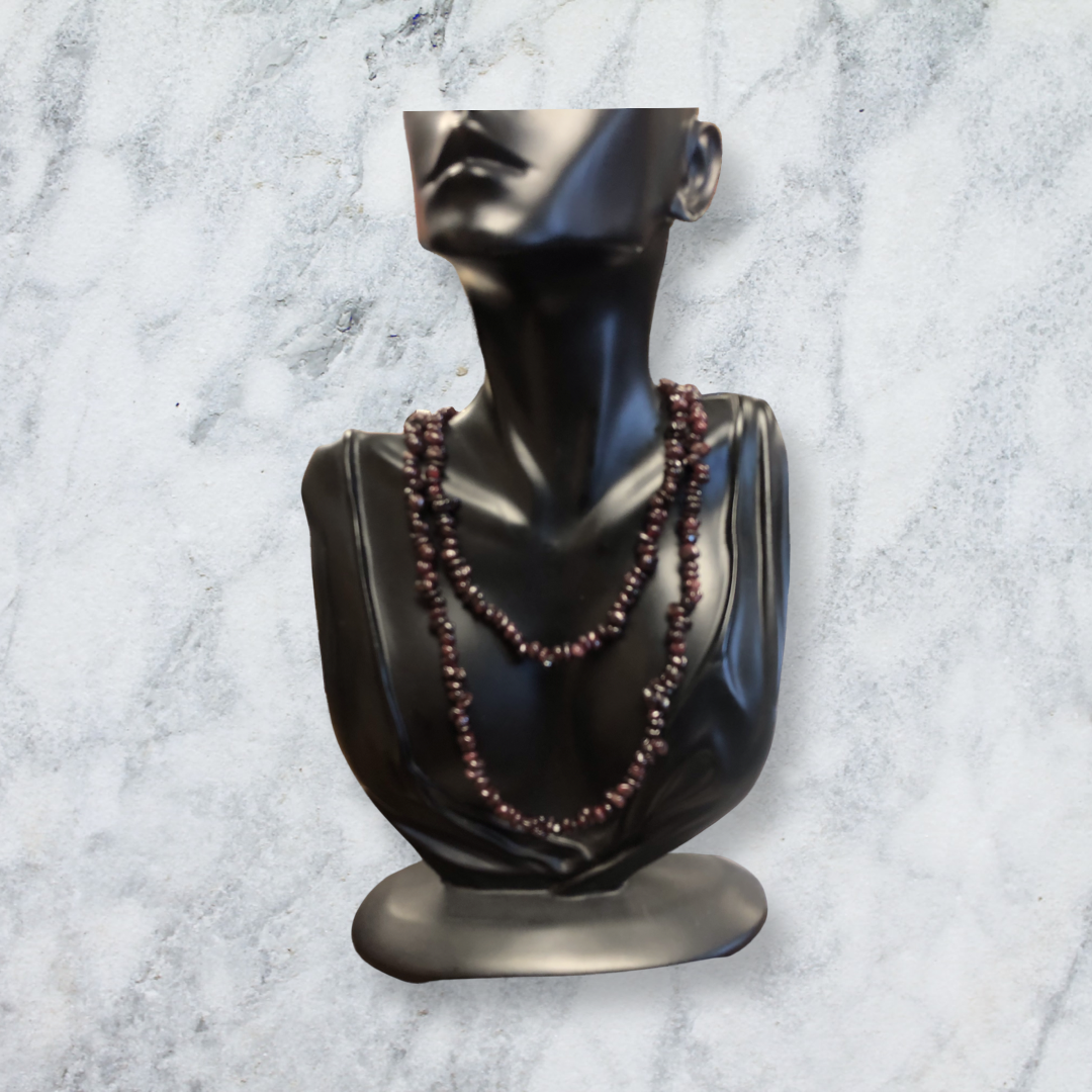 Garnet Chip Bead Necklace