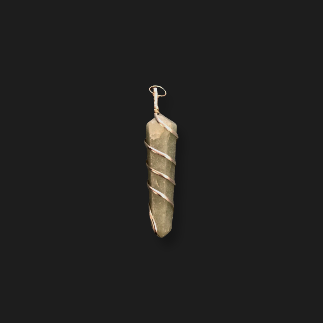 Green Aventurine Silver Plated Pendant