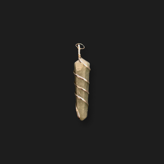 Green Aventurine Silver Plated Pendant