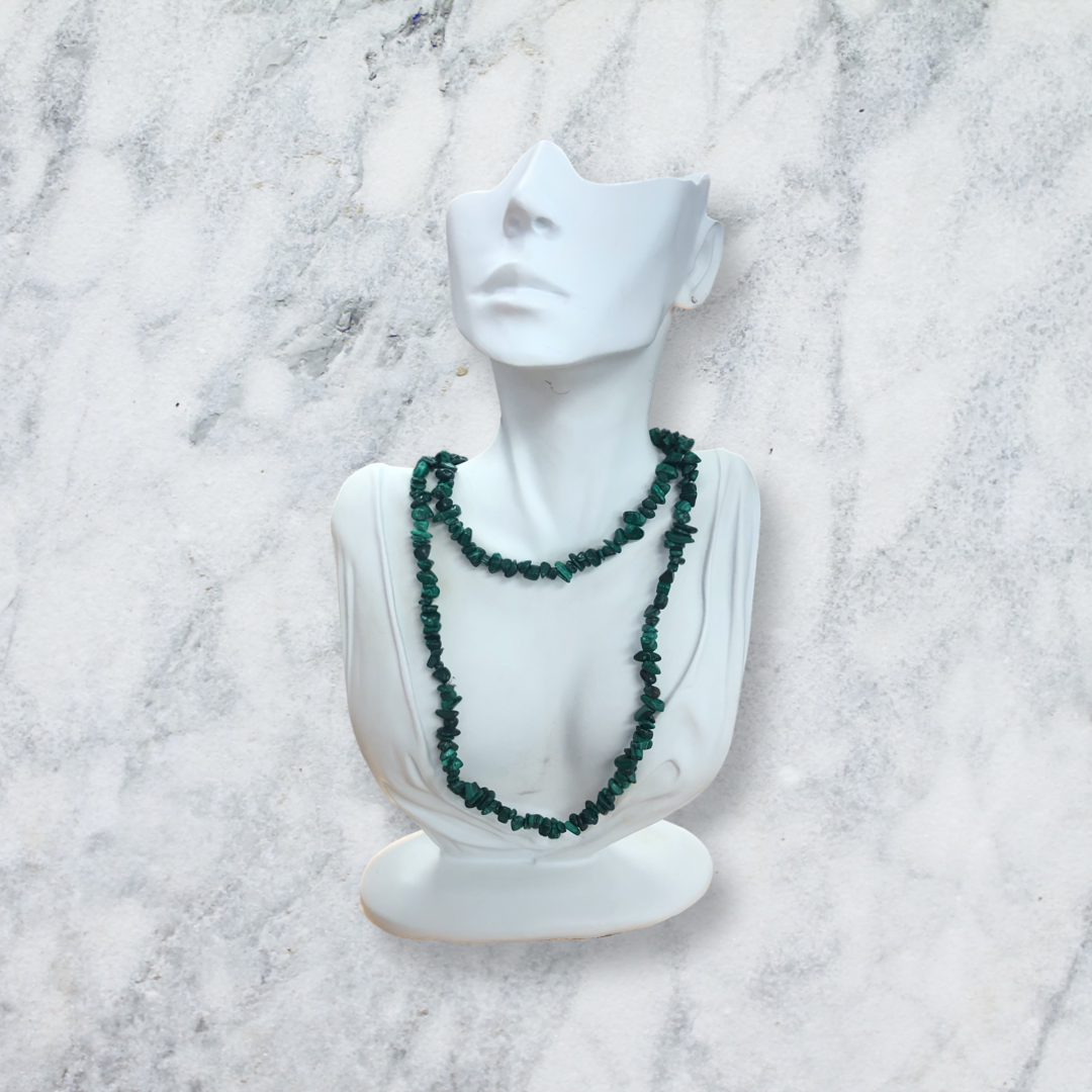 Malachite Chip Bead Necklace