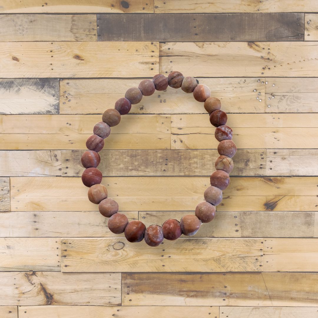 Picture Jasper 8mm Round Bracelet