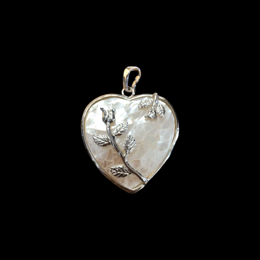 Mother Of Pearl Heart Pendant