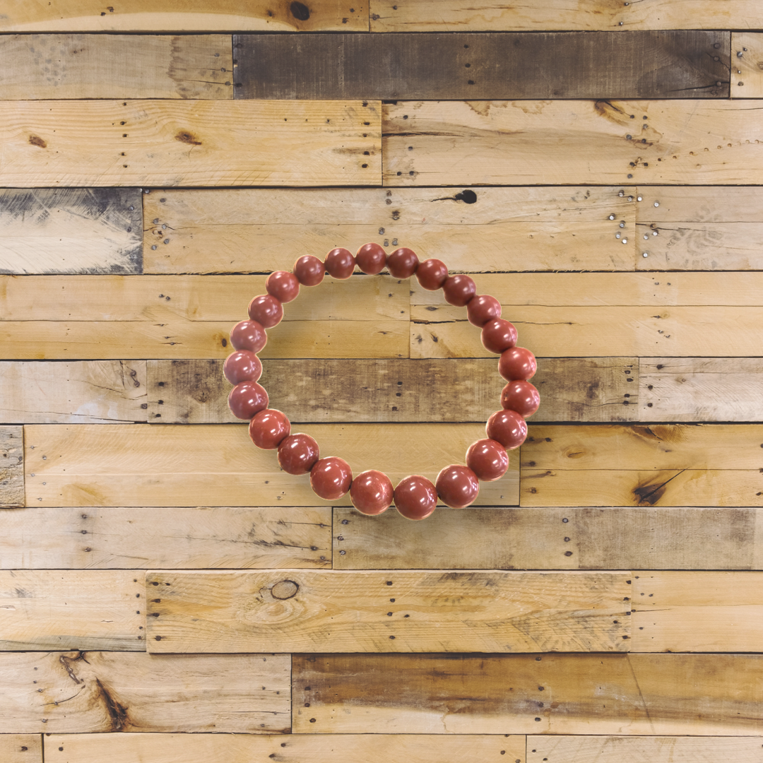 Red Jasper Round Bracelet