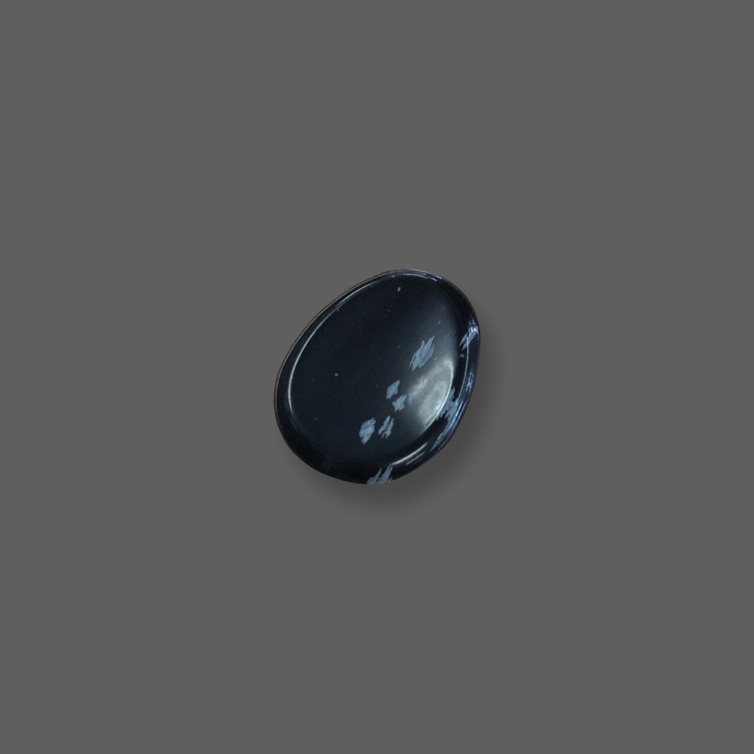 Snowflake Obsidian Worry Stone