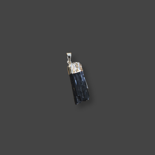 Tourmaline Silver Plated Pendant