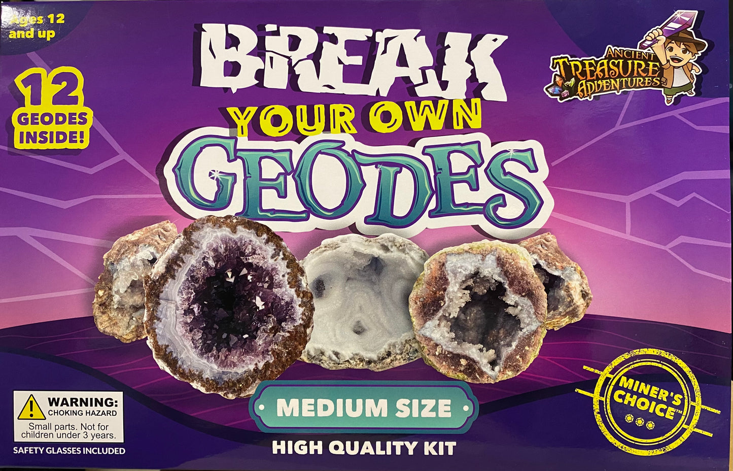 Break Your Own Geodes Kit 12 Whole Medium Size Geodes Miners Choice!